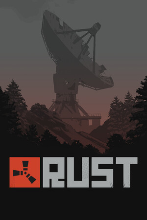 Official Rust Steam hero art showing Rust characters and combat.